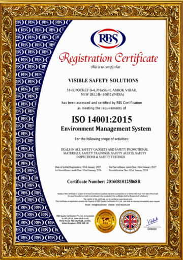 Visible Safety Solutions Certificate 3